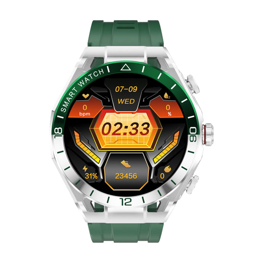 DESONG Smart Watch with Earbuds for iPhone Android Smartphones 1.52 Inch Round Bluetooth Call Smartwatch Fitness Tracker All-in-one Smartwatches Long Time Standby TWS Music Watch for Men Women