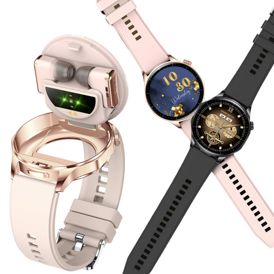 DESONG Smart Watch with Earbuds 2 in 1 TWS Smartwatches 1.43" Colorful AMOLED Display Smartwatch for Android iOS 