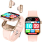 DESONG Smart Watch with Earbuds 2.02" HD Screen 2 in 1 Smart Watches for Women Men 