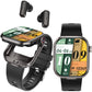 DESONG Smart Watch with Earbuds 2.02" HD Screen 2 in 1 Smart Watches for Women Men 