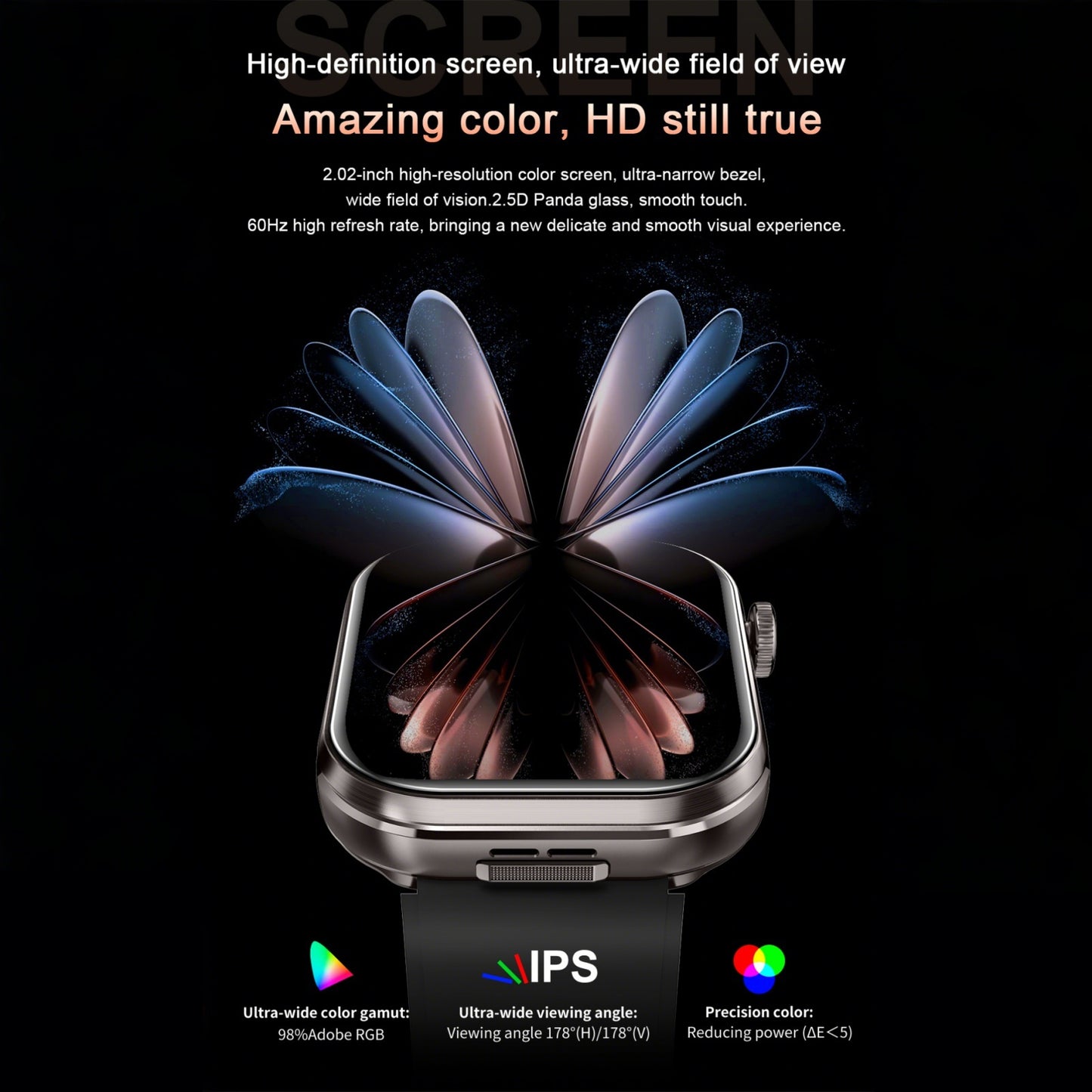 DESONG Smart Watch with Earbuds 2.02" HD Screen 2 in 1 Smart Watches for Women Men 